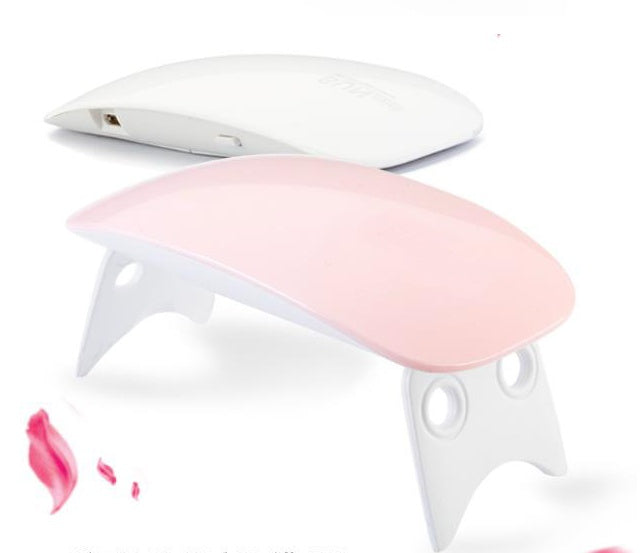 Máquina de terapia de luz USB para uñas, luz LED portátil de 6 W