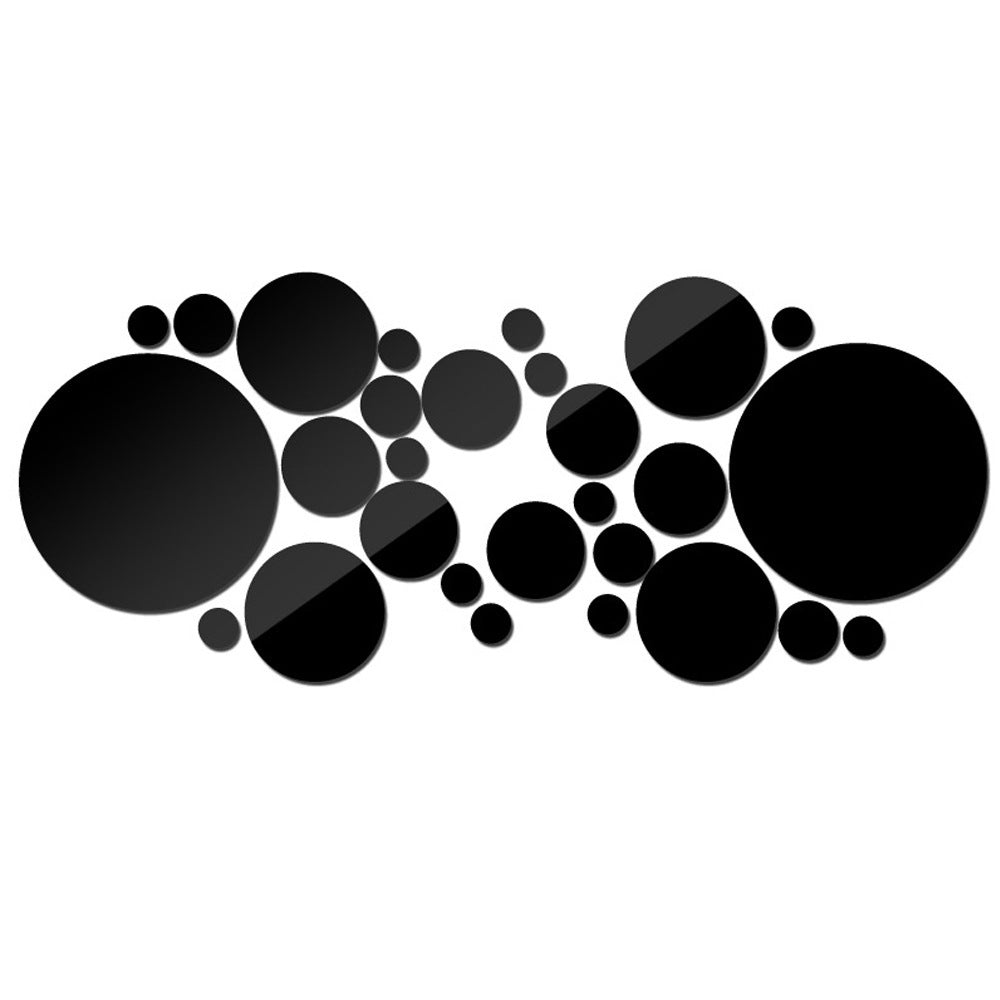 Große und kleine Kreise Spiegel Aufkleber 3D Stereo Acryl Wanddekoration