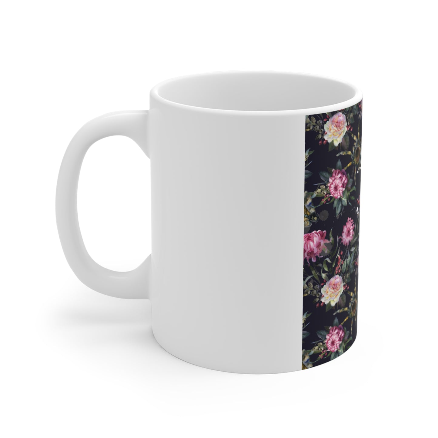 Beautiful Floral 11oz Mug for Skin Care Enthusiasts - Perfect Gift for Her