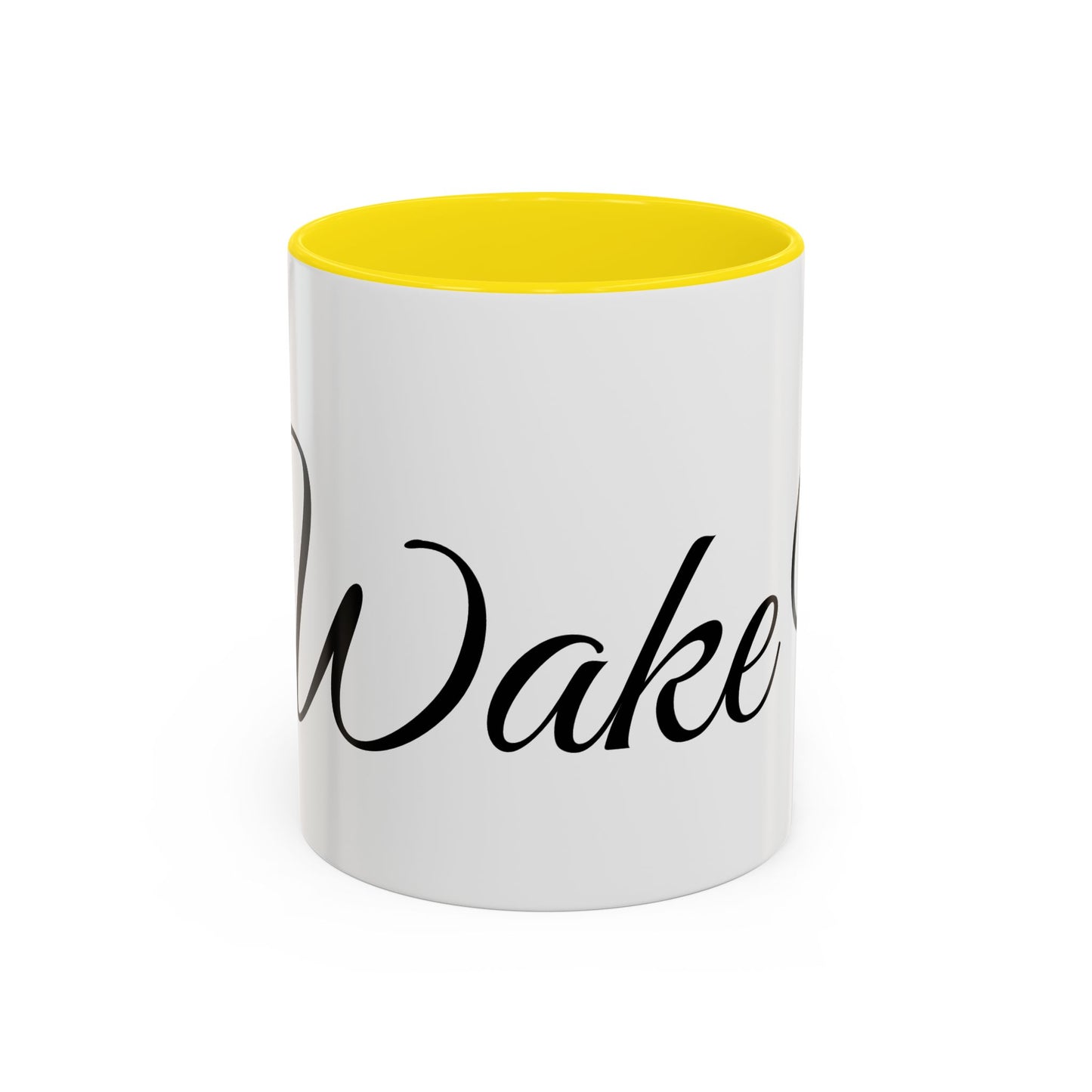 Stylish 'Wake Up' Coffee Mug – 11/15oz Accent Mug for Daily Inspiration