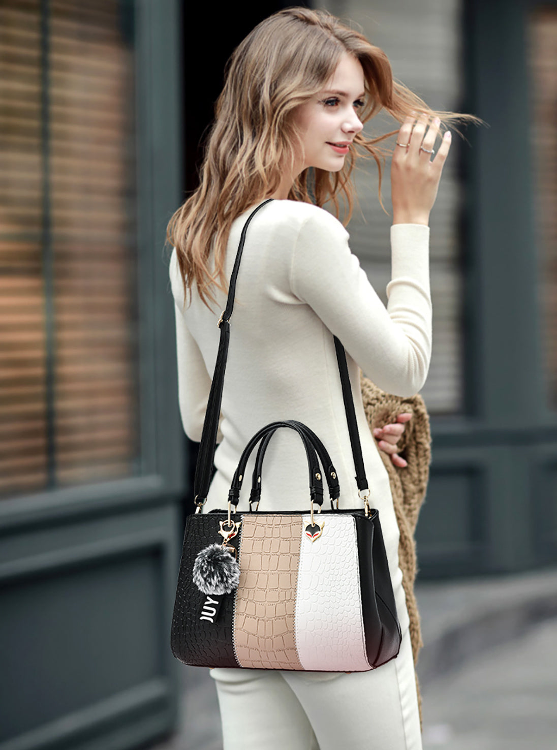 Welle Frauen Handtaschen Messenger Bag Damen Elegante Schulter Frauen Einkaufstasche Für Frauen Dame