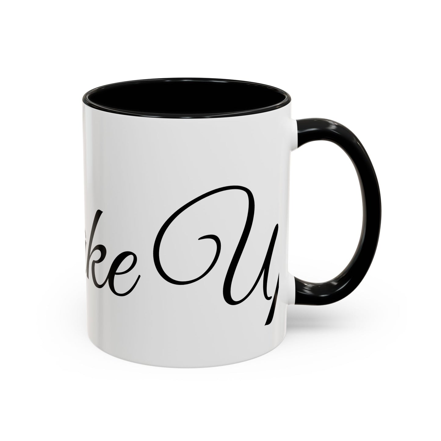 Stylish 'Wake Up' Coffee Mug – 11/15oz Accent Mug for Daily Inspiration