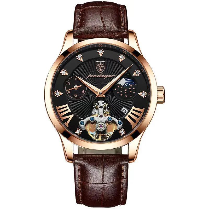 Wasserdichte leuchtende Herrenuhr Ultradünner Kalender