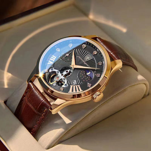 Reloj luminoso para hombre, resistente al agua, ultrafino y con calendario.