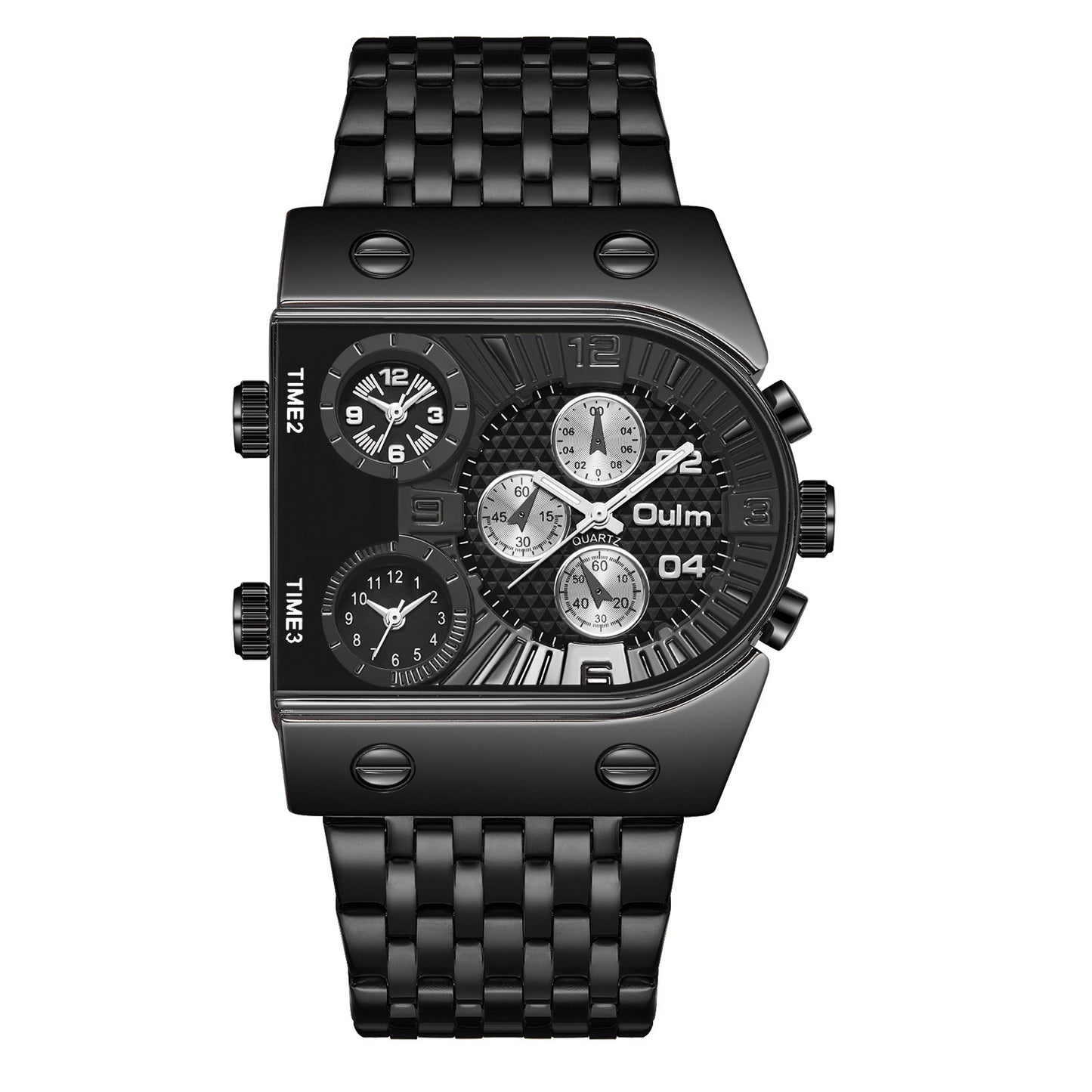 Multi-time Zone Large Dial Luminous Men's Watch