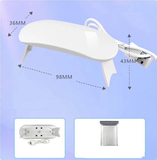 Lichttherapiegerät USB-Nagellicht LED Tragbar 6W