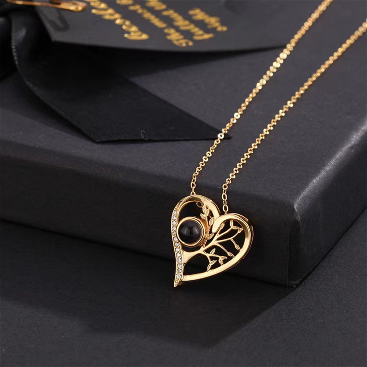 S925 Sterling Silver Love Tree I Love You Necklace